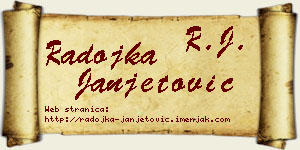 Radojka Janjetović vizit kartica